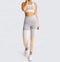 the keeper SET full length legging & crop colour block pale blush